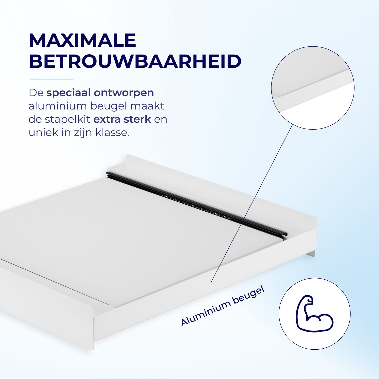 Tussenstuk Wasmachine Droger- Stapelkit