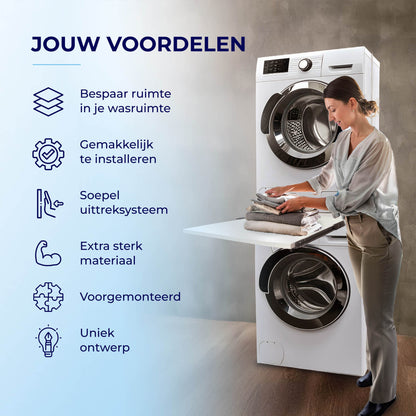 Tussenstuk Wasmachine Droger- Stapelkit