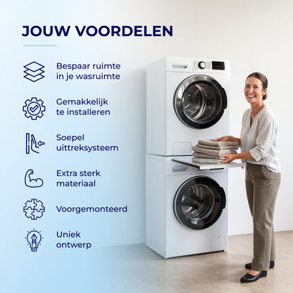Tussenstuk Wasmachine Droger- Stapelkit